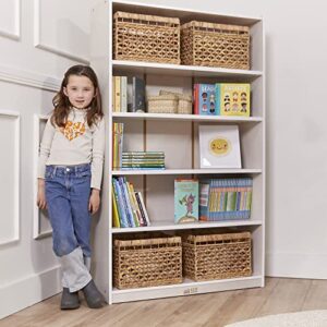 ECR4Kids Classic Bookcase, 60in, Adjustable Shelves, White Wash