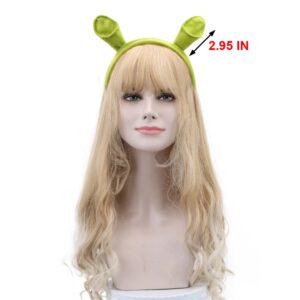 HODRME Plush Green Monster Ears Headband-Halloween Christmas Festival Theme Party Animal Cosplay Costume Headbands