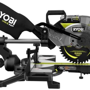 RYOBI ONE+ HP 18V Brushless Cordless 10 in. Sliding Compound Miter Saw Kit with 4.0 Ah HIGH PERFORMANCE Battery and Charger