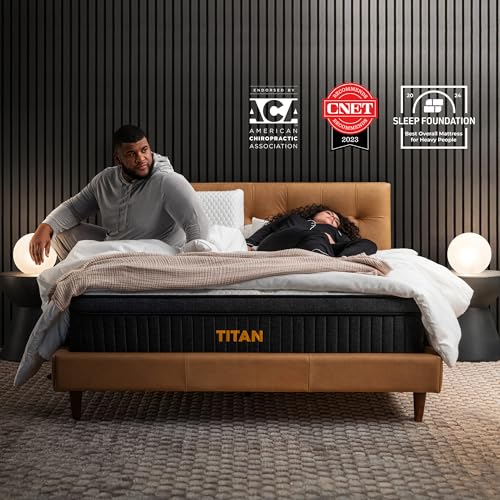 Brooklyn Bedding Titan 13" Hybrid Luxe Mattress for Plus Size Sleepers with Cooling Cover, Twin XL