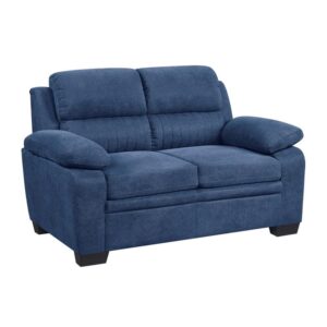 Lexicon Holleman Fabric Upholstered Love Seat in Blue Color