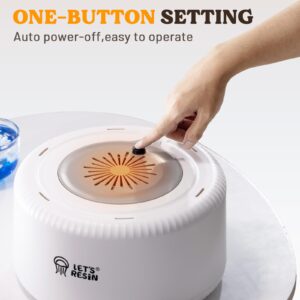 LET'S RESIN Curing Machine for Resin, 3 Hours Auto Curing Resin Dryer One-Button Setting with Large Tray, No Deformation Quick Curing Resin Supplies for DIY Epoxy Resin, Resin Molds, 3D Silicone Molds