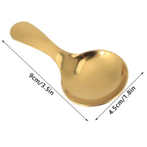 Coffee scoop for ground coffee Stainless Steel Mini Spoon Set for Tea, and Sugar - Cute and Practical Espresso Spoons with 5pcs for women,Girls,men,boys(Gold)