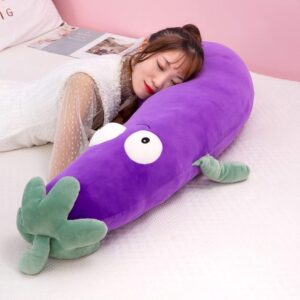 TONGMAN Purple Simulated Aubergine Plush Sleep Pillow Doll, Food Plush Toy Pillow, Stuffed Toy Cushion (27" 70cm) (27Inch/70CM)