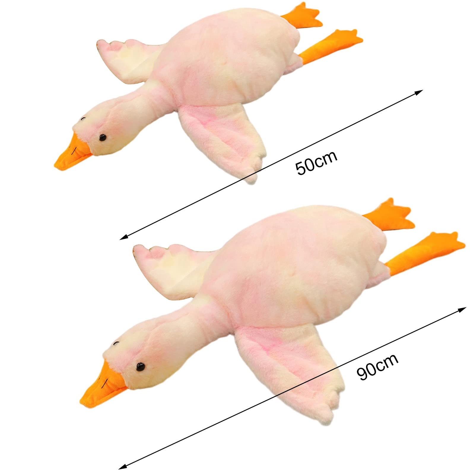 50/90cm Giant Goose Stuffed Animals Plush Toys Soft Pillow Cushion Cute Goose Plush Toy Stuffed Animals Toy Gifts for Kids Adults White 50cm