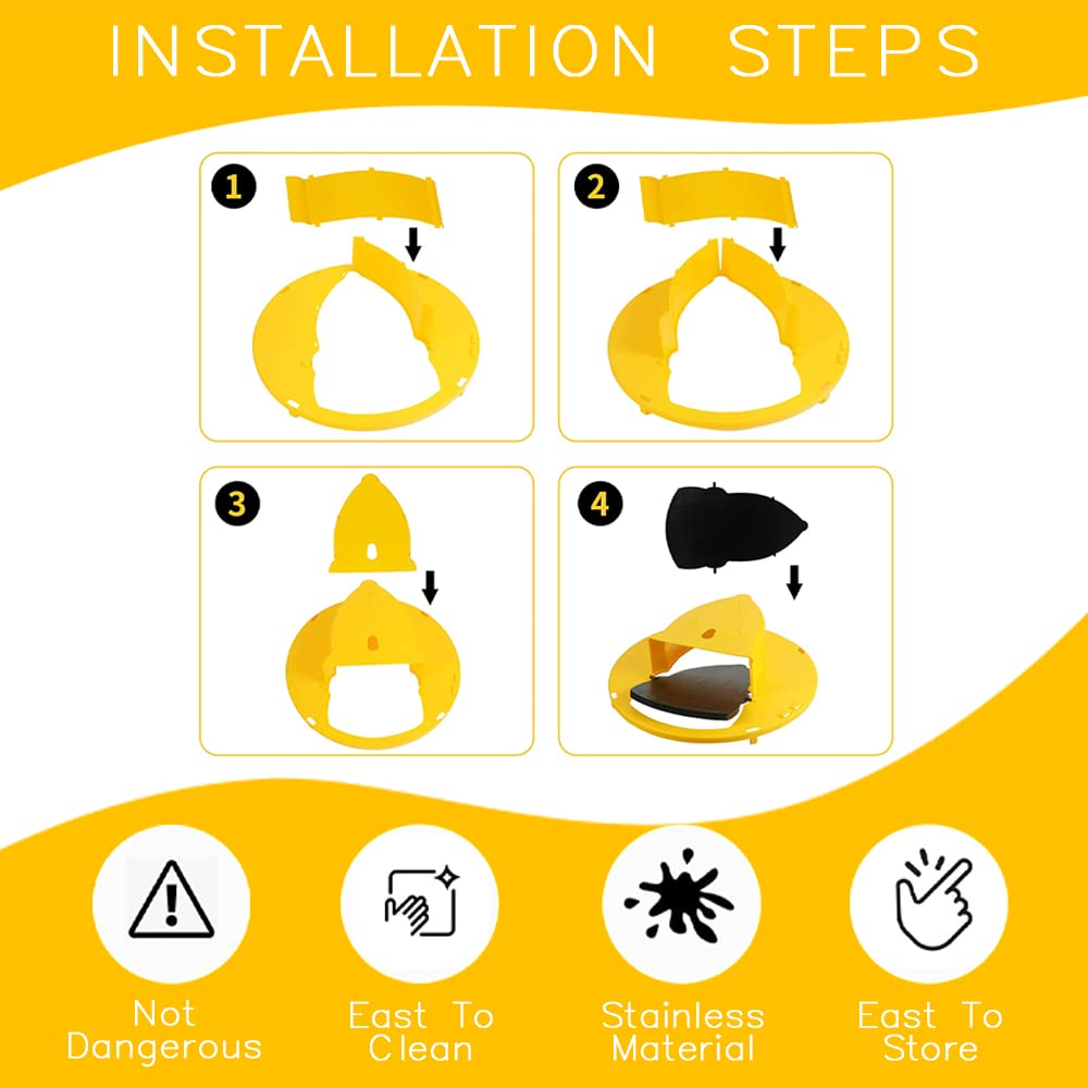 Mouse Trap - Auto Reset - Bucket Lid Mouse Trap - Rat Trap - Reusable Trap Door Style - Multi Catch Mice Control Traps - Bucket Lid Mouse (Item Package Quantity:1)