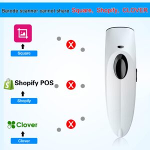 Alacrity 2D Barcode Scanner Wireless & Bluetooth & USB Wired Connection,Connect Smart Phone Tablet PC,QR Image Inventory Bar Code Scanner with Vibration Alert CO-R40BW