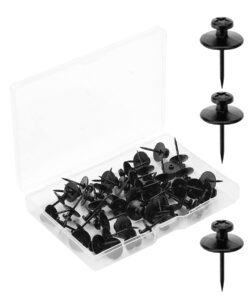 mr. pen- double headed picture hanging nails, 50 pack, black, picture nails, tacks for wall hangings, wall pins for hanging, wall nails for hanging, thumb tacks for wall hanging, picture hangers