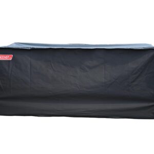 acoveritt XXL Storage Box Cover with Straps and Handles, Waterproof Heavy Duty Outdoor Furniture Winter Cover for Keter, Suncast Container (Deck Box Cover, 63"(L) 30"(D) 28.3"(H)) Black