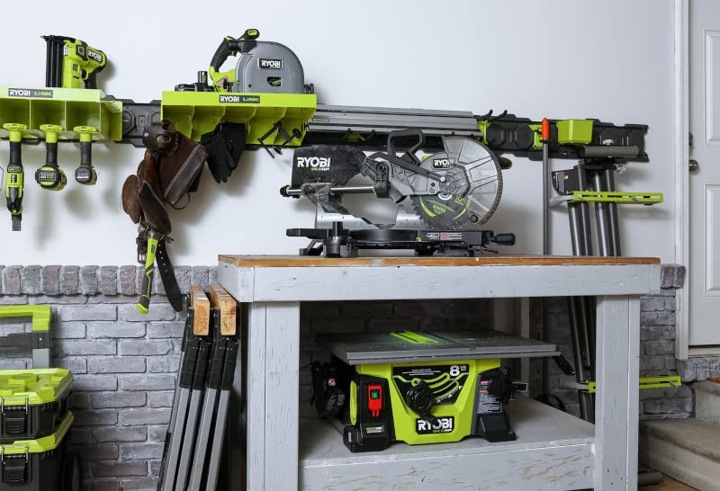 RYOBI ONE+ HP 18V Brushless Cordless 10 in. Sliding Compound Miter Saw Kit with 4.0 Ah HIGH PERFORMANCE Battery and Charger