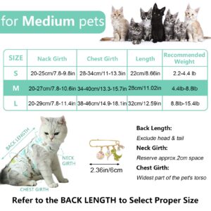 URROMA 1 Piece Dinosaur Recovery Suit for Cat, Pet Surgical Recovery Suit Soft Breathable Cat Wound Surgery Recovery Suit for Cats Kitten, M