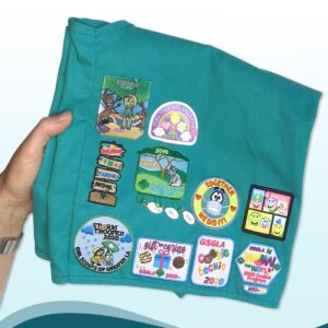 Patch Magic Adhesive, 2 Pack Girl Scout Patch Adhesive Washable Double-Sided Glue for Scout Badges, Patches, Fabric, and More, Cut to Fit Freestyle, No Sewing No Ironing