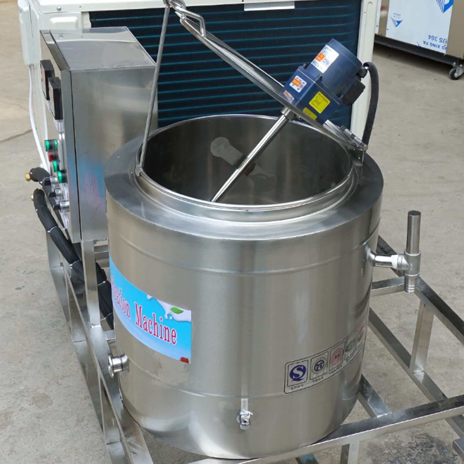 Kolice 30L Commercial Refrigerated Pasteurization Machine, Pasteurizer with Cooling Function for Milk Juice Beer Sterilization Dairy Equipment