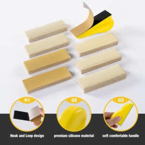 S SATC Micro Hand Sanding Block Kit 3.5”x1.1”x1.8”Hand Sanding Block and 70 PCS Sandpaper Sheets 10 Each 80/120/150/180/220/240/400 Grit Wood Woodworking, Small Detail Finishing Sander