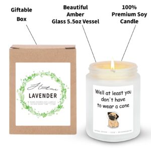 Lavender Scented Soy Candles - Get Well Soon Gifts for Women or Men - Funny Cute After Surgery Cancer Recovery Feel Better Gifts for Friend, Mom, Daughter, Sister Wife, Girlfriend, Her, Him