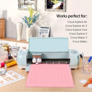 Gwybkq Cutting Mat for Cricut Maker 3/Maker/Explore 3/Air 2/Air/One 4 Pack 12x12 VarietyGrip Cut Pads Replacement Accessories Standard/Light/Strong Card Adhesive Sticky Cards for Crafts