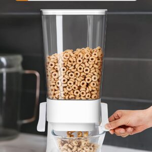 Conworld Cereal Dispenser, Cereal Containers Storage, Big Cereal Dispenser Countertop - Not Easy to Crush Food, Cereal Container For Pantry Organization And Storage (White, 2Pcs