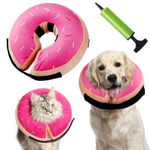 dog cone collar,soft cone collar for dogs after surgery for large medium small dogs,pet inflatable collar protective recovery donut collar alternative e collar does not block vision xl(neck:19"-24")