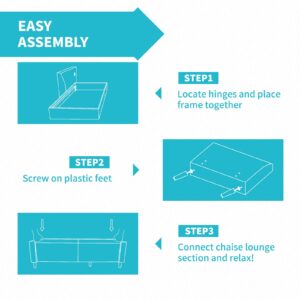 CECER 78" Convertible Sectional Sofa, L-Shaped Couch with Storage Ottoman, Modern Linen Fabric 3-seat Couche with Movable Ottoman, Chasie Lounge for Apartment/Living Room (Light Grey)