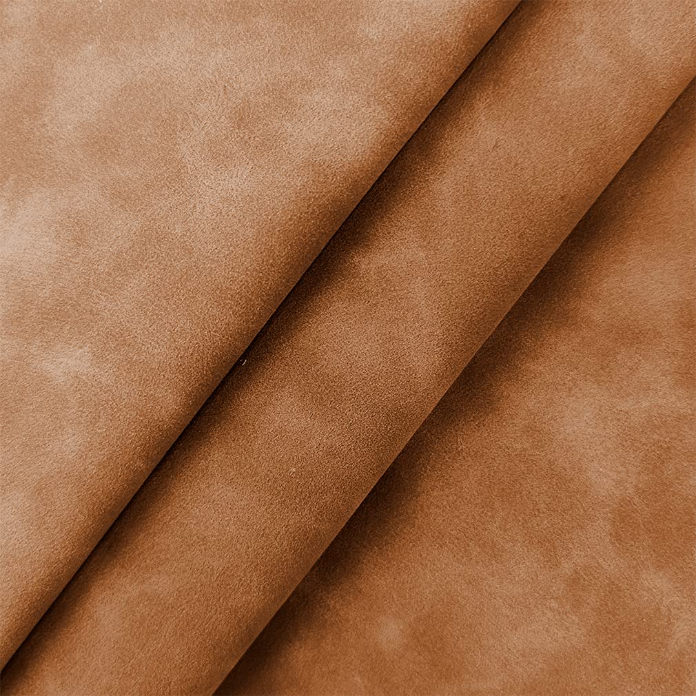 Brown Soft Faux Suede Fabric 30x135cm Synthetic Faux Leather Frosted Leatherette for Home Chair Furniture DIY Accessories