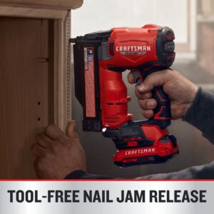 CRAFTSMAN V20 RP Pin Nailer, Nail Gun, 23GA, For 5/8-1-3/8 inch Pin Nails, Bare Tool Only (CMCN623B)