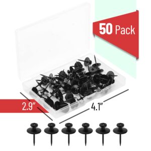 Mr. Pen- Double Headed Picture Hanging Nails, 50 Pack, Black, Picture Nails, Tacks for Wall Hangings, Wall Pins for Hanging, Wall Nails for Hanging, Thumb Tacks for Wall Hanging, Picture Hangers