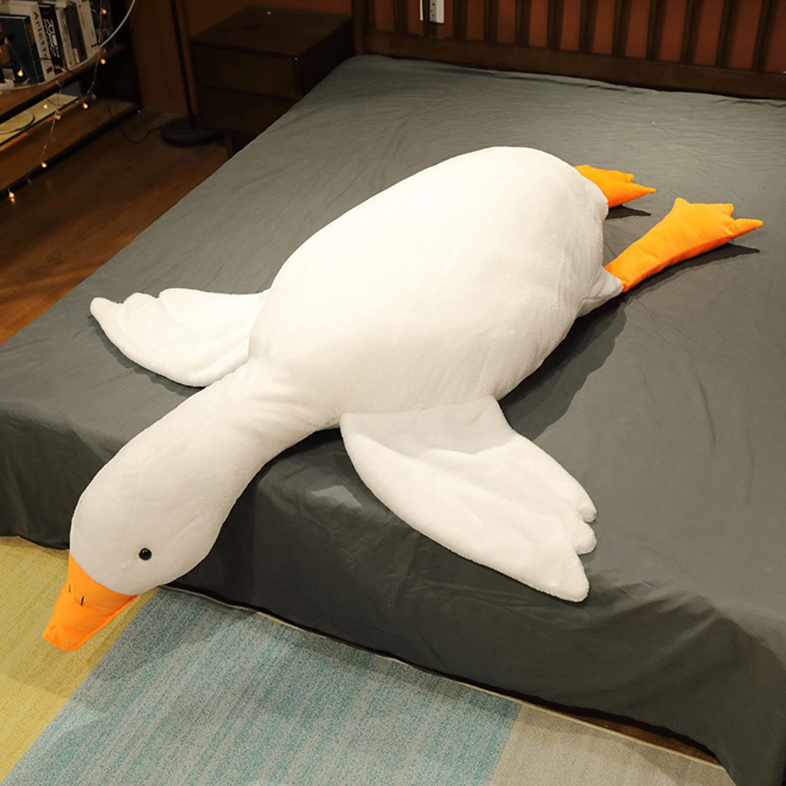 50/90cm Giant Goose Stuffed Animals Plush Toys Soft Pillow Cushion Cute Goose Plush Toy Stuffed Animals Toy Gifts for Kids Adults White 50cm