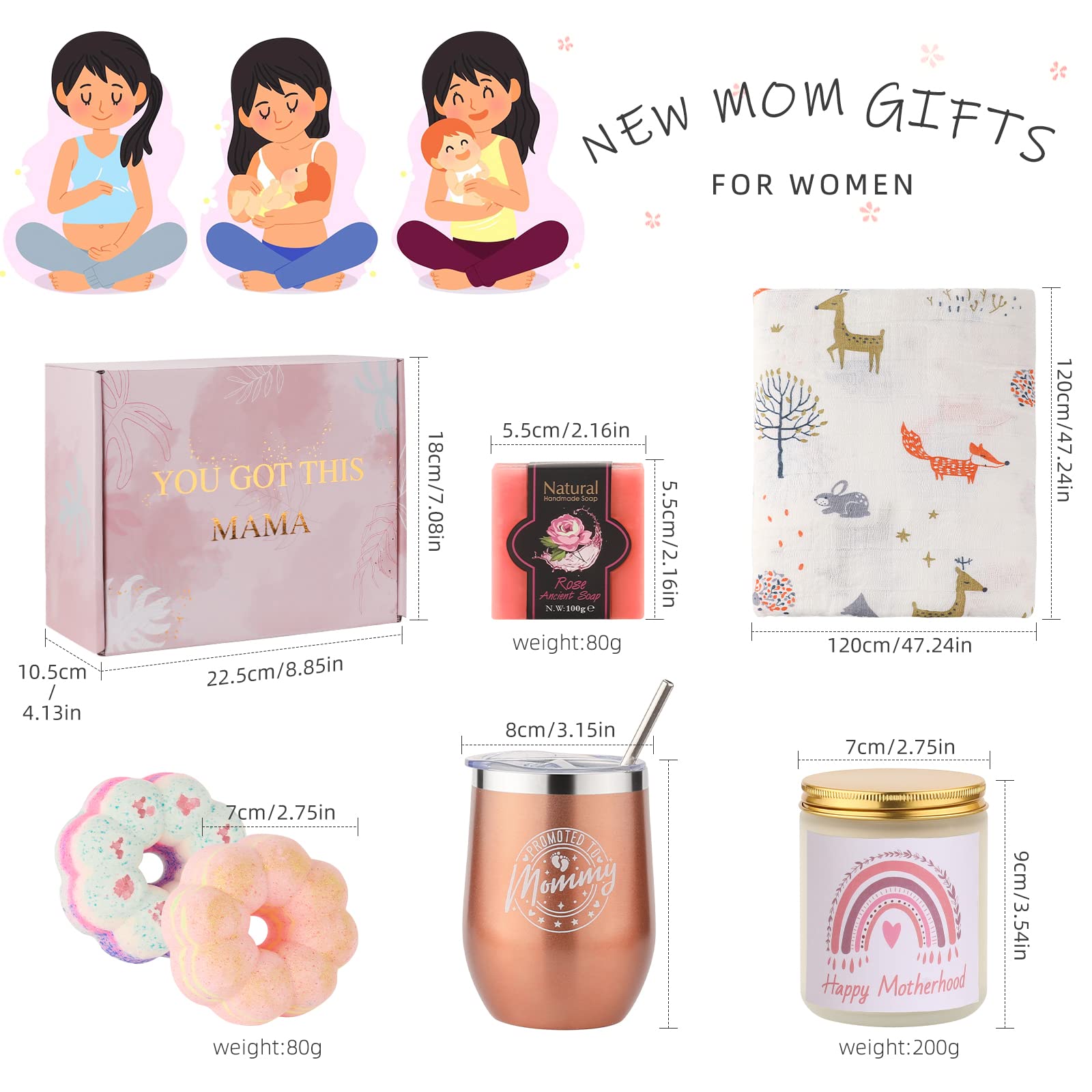 pengtai New Mom Gifts,Pregnancy Gifts,Christmas Gifts for New Mom,New Mom Care Package After Baby,Mom To Be Gift,Relaxing Slef Care Gifts for New Moms