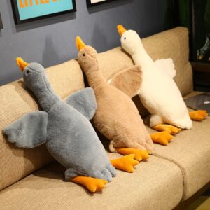 50/90cm Giant Goose Stuffed Animals Plush Toys Soft Pillow Cushion Cute Goose Plush Toy Stuffed Animals Toy Gifts for Kids Adults White 50cm