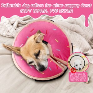 Dog Cone Collar,Soft Cone Collar for Dogs After Surgery for Large Medium Small Dogs,Pet Inflatable Collar Protective Recovery Donut Collar Alternative E Collar Does not Block Vision XL(Neck:19"-24")