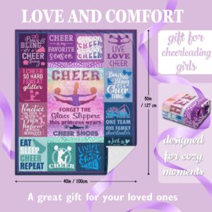 Gevuto Cheerleader Gifts Blanket 50"x40" - Cheer Gifts for Cheerleaders - Cheerleading Gifts Throw - Gifts for Cheerleaders - Cheerleading Gift Ideas -Cheer Coach Gift -Cheer Blankets for Girls Teens