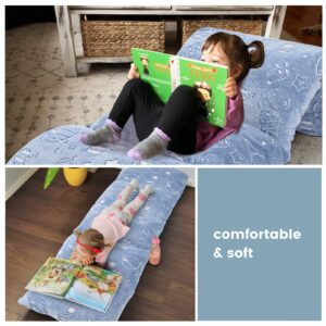 MeMoreCool Pillow Bed Floor Lounger Kids Floor Pillow Cover, Toddler Lounger Pillow Case, Large Floor Seating Boy & Girl Lounge Pillow Cover, Fold Out Floor Cushion Child Bed Lounger Cover, Queen