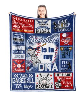 punofell christmas baseball gifts for boys 8-12 - baseball gifts for men for all ages- gifts for boys who love baseball blanket- baseball player/lover gift - baseball team/fan gifts blanket 50" x 60"