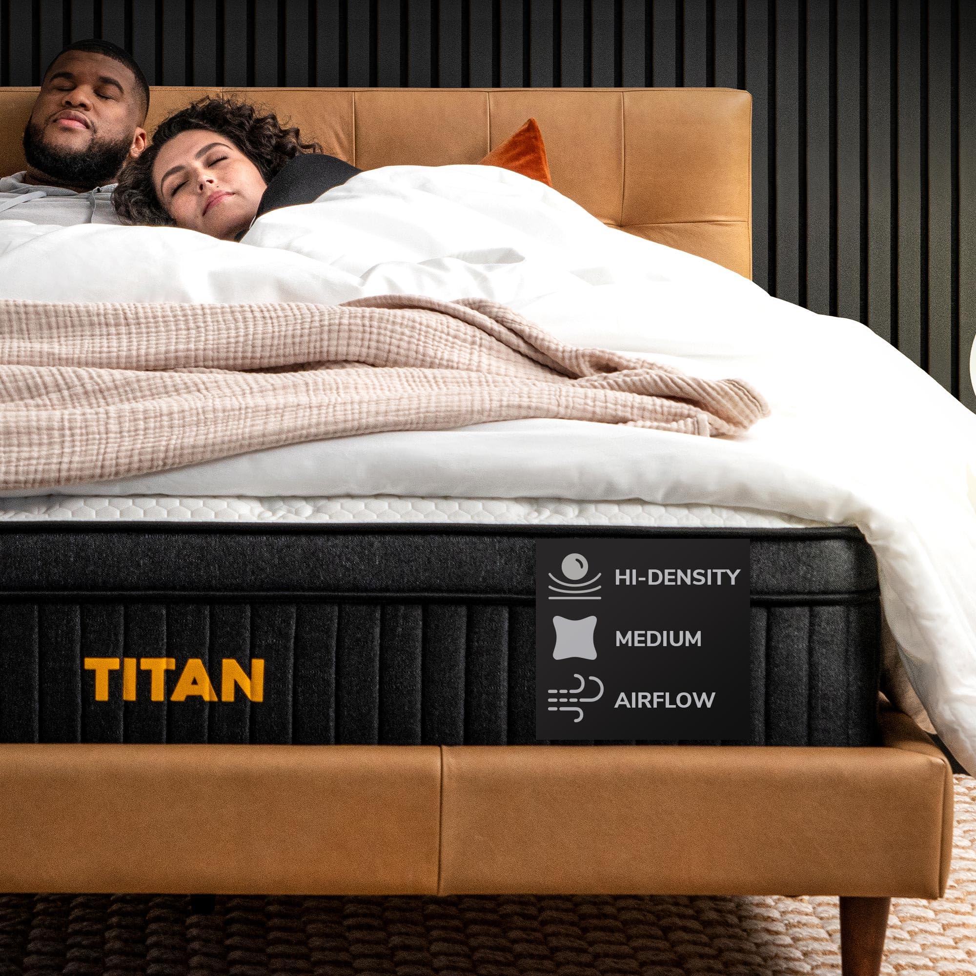 Brooklyn Bedding Titan 13" Hybrid Luxe Mattress for Plus Size Sleepers, King