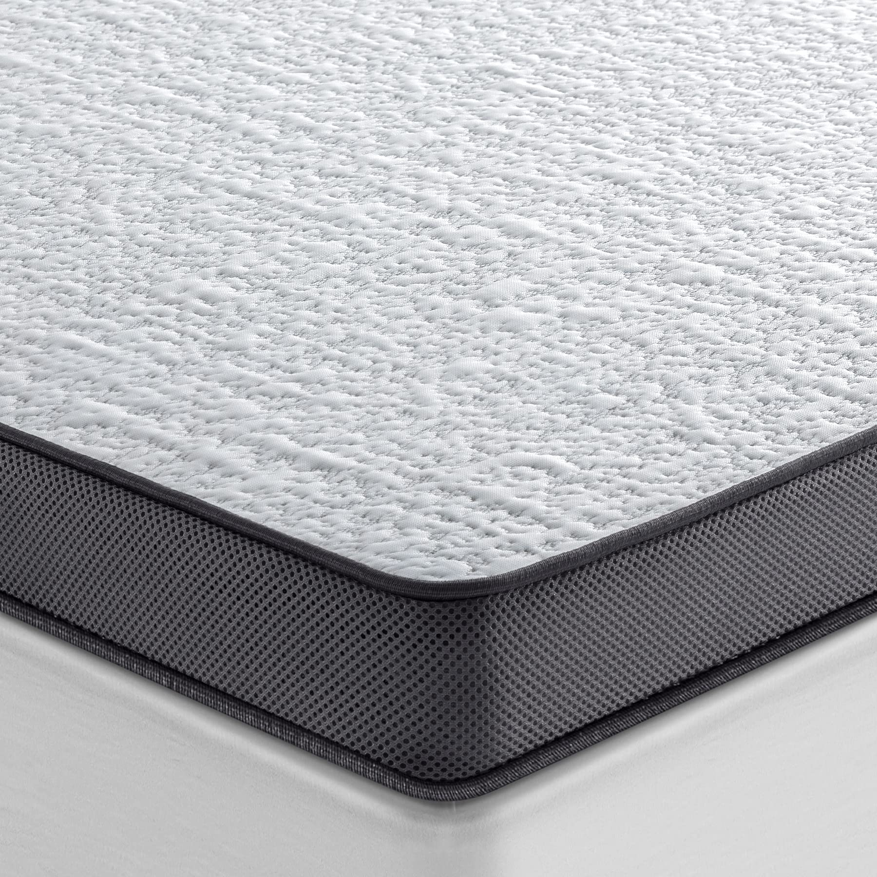 UniPon 3 Inch Memory Foam Mattress Topper King Cooling Mattress Topper Charcoal Infused Bed Topper with Tencel Fiber Ingredient Removable Cover