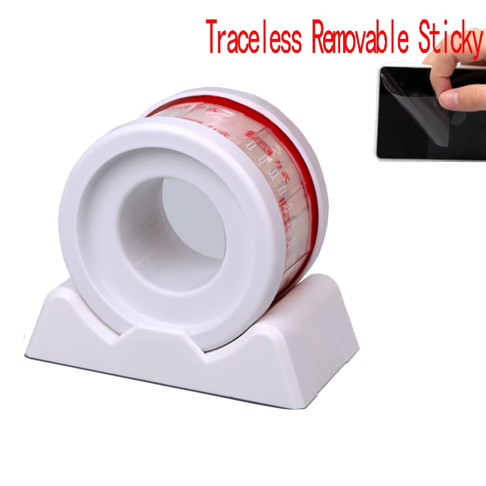 LIWUTE Disposable Sealing Stickers Portable Easy to Tear Paste Sealing Tape Take-Out Drinkware Seals Cake Box Shopping Bag Sealing Tape with The Base (Yellow)