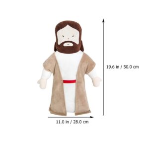 Zerodeko Plush Pillows Jesus Plush Pillow, Comfortable Throw Pillow Jesus Pattern Cushion Pillow Jesus Stuffed Doll Plushie Stuffed Jesus Plush Cushion, 19.6 Inches Kids Pillow