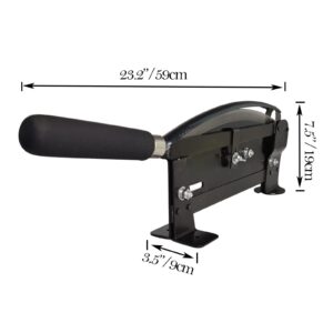 Professional Flower Stem Cutter, Large Floral Processing Tool Kit with 14-Inch Carbon Steel Blade, Rose Thorn Removal Tool, Table Mounted with Safety Latch.