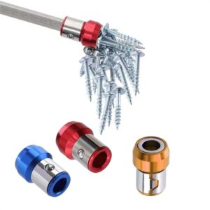 1/4 Inch/ 6.35 mm Universal Magnetic Screw Ring Bit Magnetizer Ring Metal Magnetizer Screw, Removable for Hex Screwdriver and Power Bits