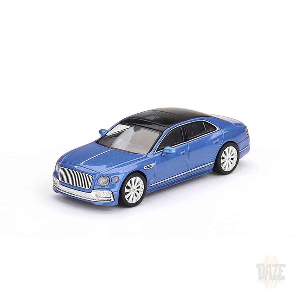 Bentley Flying Spur w/Sunroof Neptune Blue Metallic w/Black Top Ltd Ed to 2400 pcs Worldwide 1/64 Diecast Model Car by True Scale Miniatures MGT00351