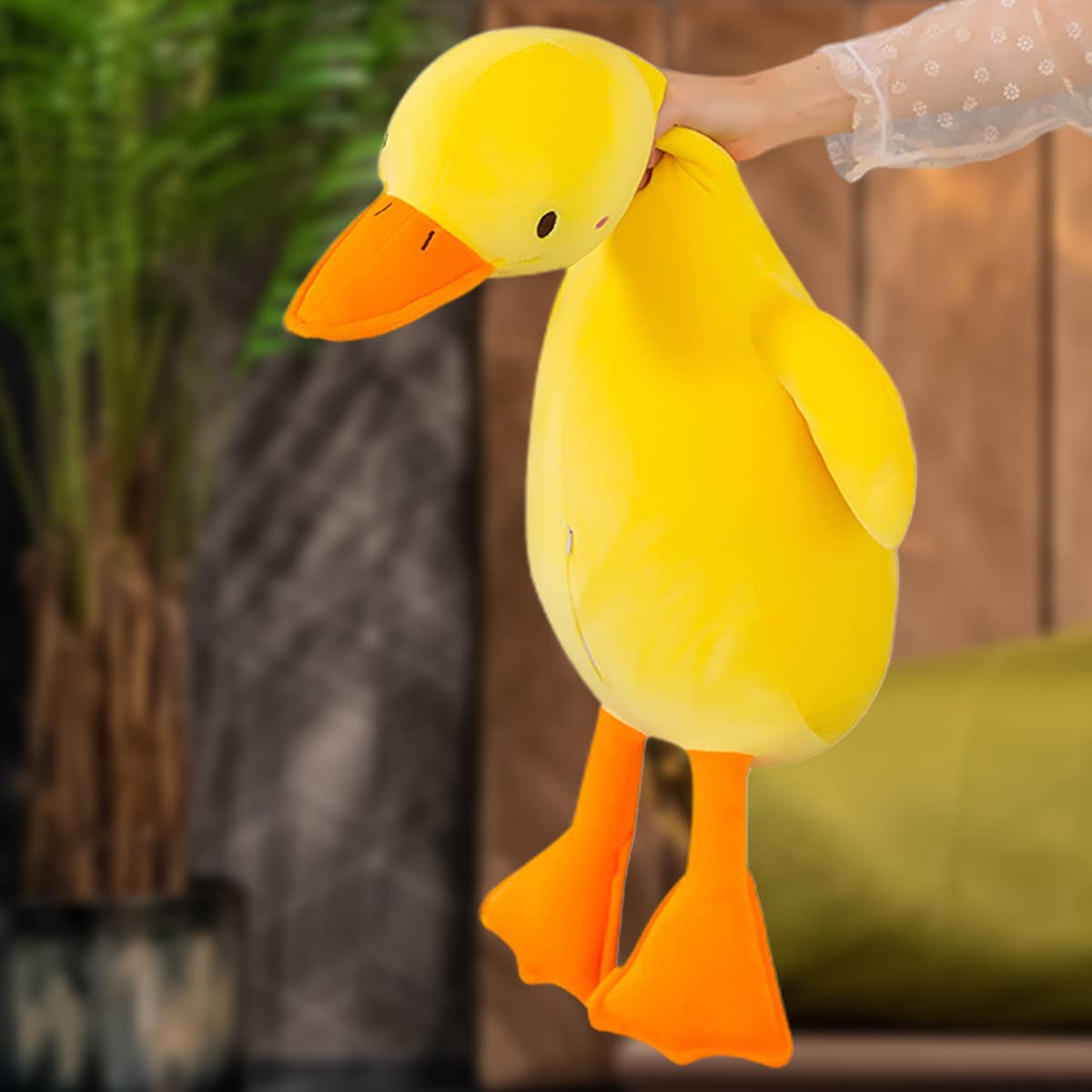 kewo Duck Plush Pillow Stuffed Animal Toy, Cute Giant Goose Plush Duck Stuffed Animal,Super Soft Hugging Pillow for Kids Bedding (Yellow,25.5 in)…