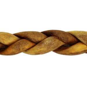 Bark & Harvest Beef Collagen Puff Braid Dog Treat Large | All Natural & Long Lasting | Bully Sticks & Rawhide Alternative Dog Chew | Support Healthy Joints, Skin & Coat | 12" Chew