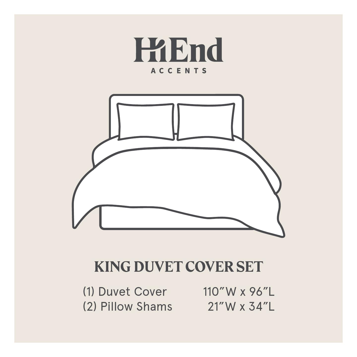 HiEnd Accents Linen Duvet Cover Set 100% French Flax Linen Duvet Covers King, Orange Caramel Solid Color Breathable Durable Cooling Linen Bedding Set with 1 Linen Comforter Cover and 2 Shams