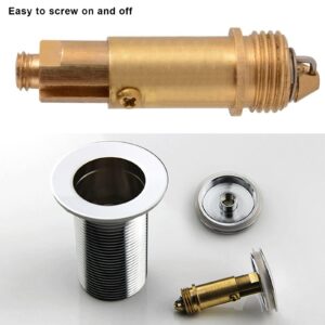 2 x Basin Sink Clicker Pop Up Bolt Basin Bath Sink Drain Click Clack Plug Bolt Spring Brass Push Spring Plug for Most Sink Tub Basin Drain Stopper