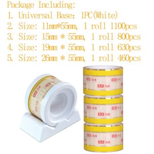 LIWUTE Disposable Sealing Stickers Portable Easy to Tear Paste Sealing Tape Take-Out Drinkware Seals Cake Box Shopping Bag Sealing Tape with The Base (Yellow)