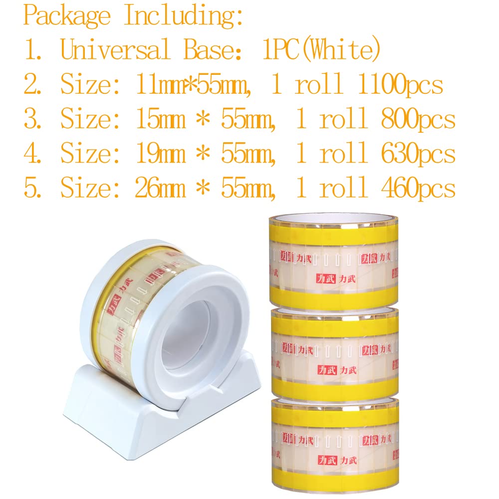 LIWUTE Disposable Sealing Stickers Portable Easy to Tear Paste Sealing Tape Take-Out Drinkware Seals Cake Box Shopping Bag Sealing Tape with The Base (Yellow)