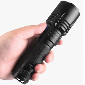 I0DO Zoomable Handheld Flashlight High Lumens Rechargeable Tactical Flashlights Long Range Super Bright Torch High Power Multi-Function Led Emergency Handheld Flashlight