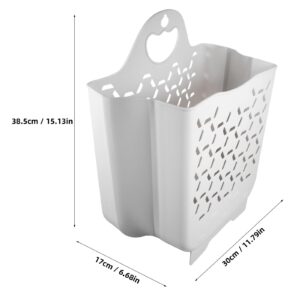 Zerodeko Wall Mount Laundry Basket Collapsible Laundry Basket Bathroom Laundry Hamper Dirty Clothes Container Basket for Laundry Storage Basket with Handles Wall Laundry Hamper