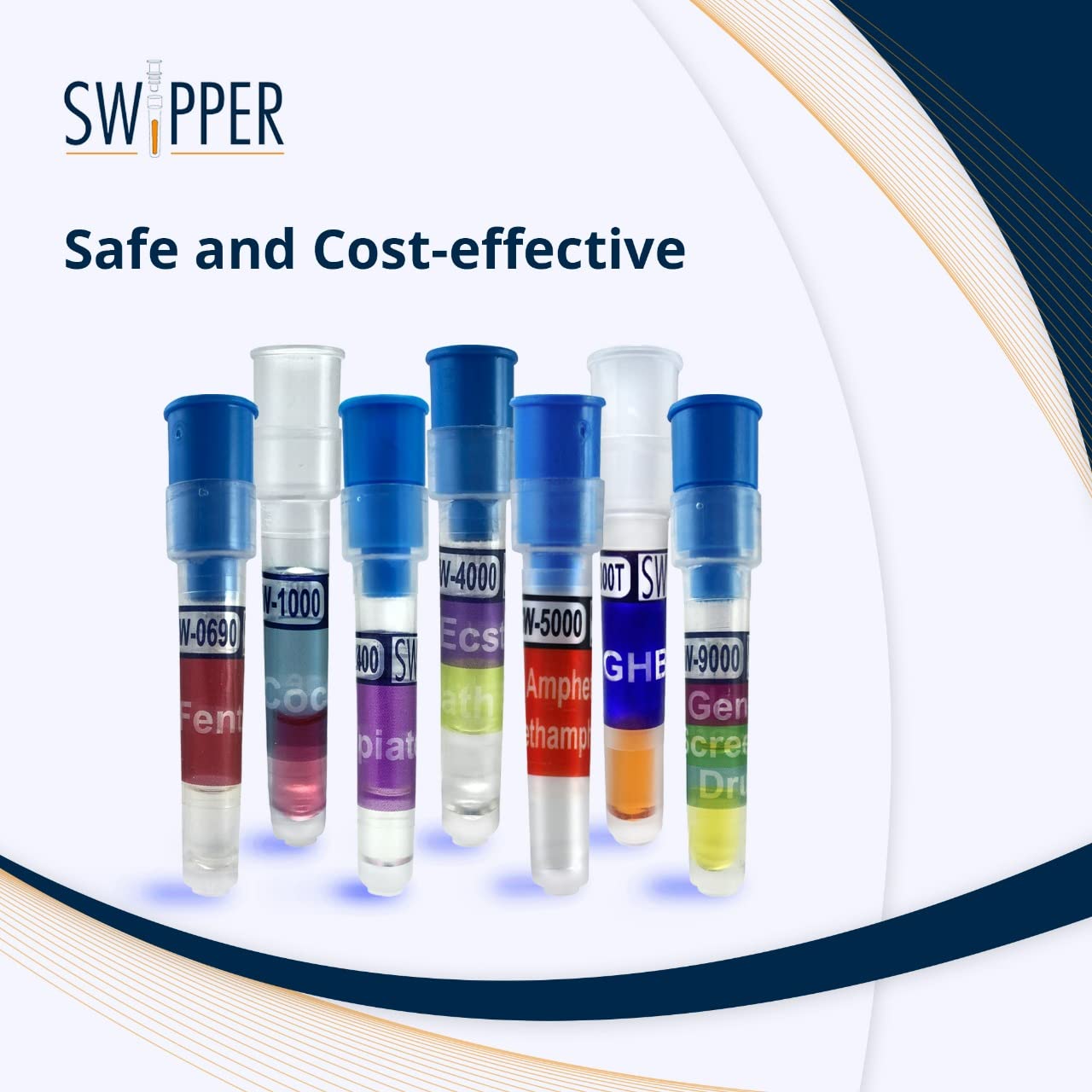 SWIPPER General Screening Drug Testing Kits with Instant Results - Tests for 30 Substances - Easy to Use at Home Drug Test Kit (10-Pack)