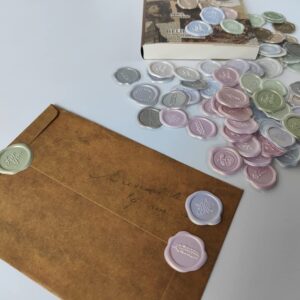 Wax Seal Stickers Envelope Seals Self Adhesive Stickers for Valentine's Day Birthday Bridal Shower Party Wedding Invitation (A-108Pcs)